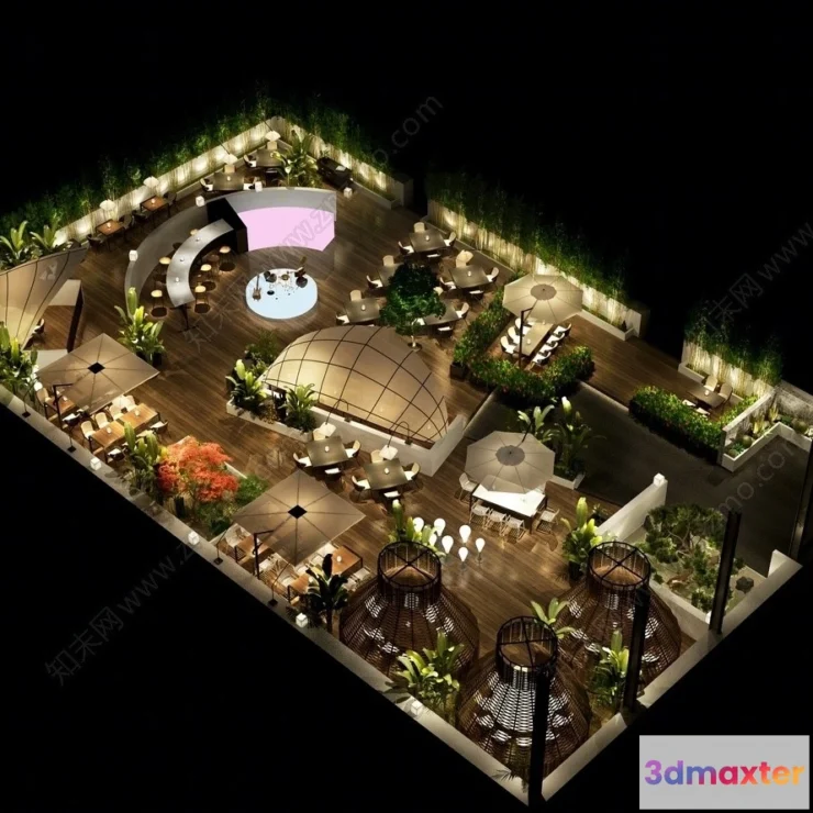 1380944 - Garden Coffee Shop - Fastfood - 3D Models - 021 3D Max