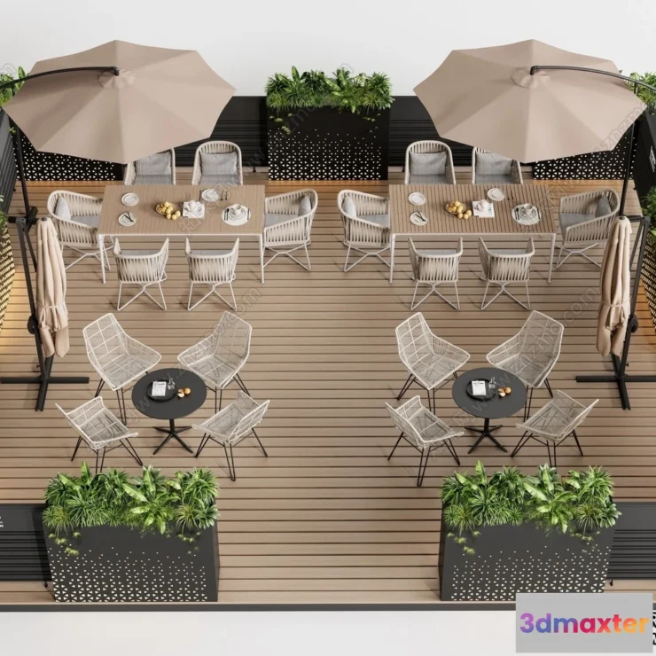 1381073 - Garden Coffee Shop - Fastfood - 3D Models - 023 3D Max