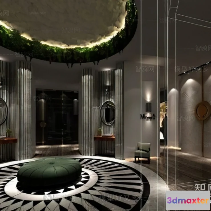 1381144 - Public Toilet - WC - 3D Interior Scene - 3D Models - 043 3D Max