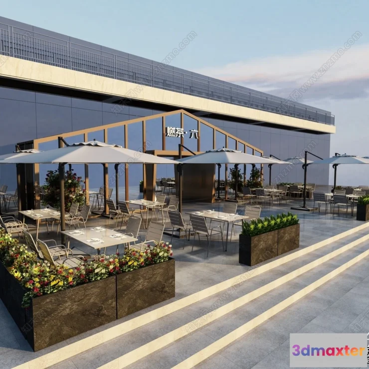 1381209 - Garden Coffee Shop - Fastfood - 3D Models - 025 3D Max