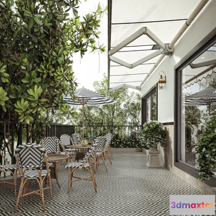 1381336 - Garden Coffee Shop - Fastfood - 3D Models - 027 3D Max