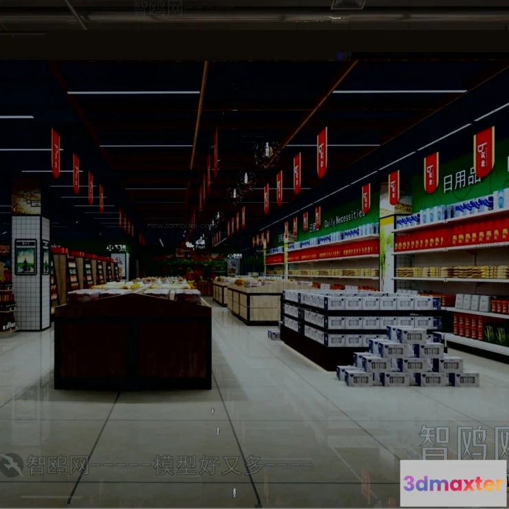 1381346 - Super Market And Shop - 3D Interior Scene - 3D Models - 026 3D Max