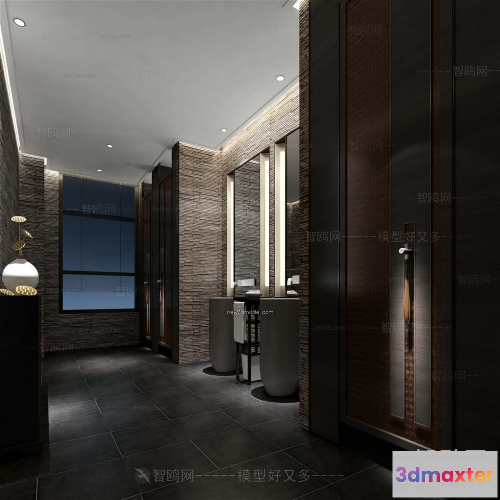 1381456 - Public Toilet - WC - 3D Interior Scene - 3D Models - 048 3D Max