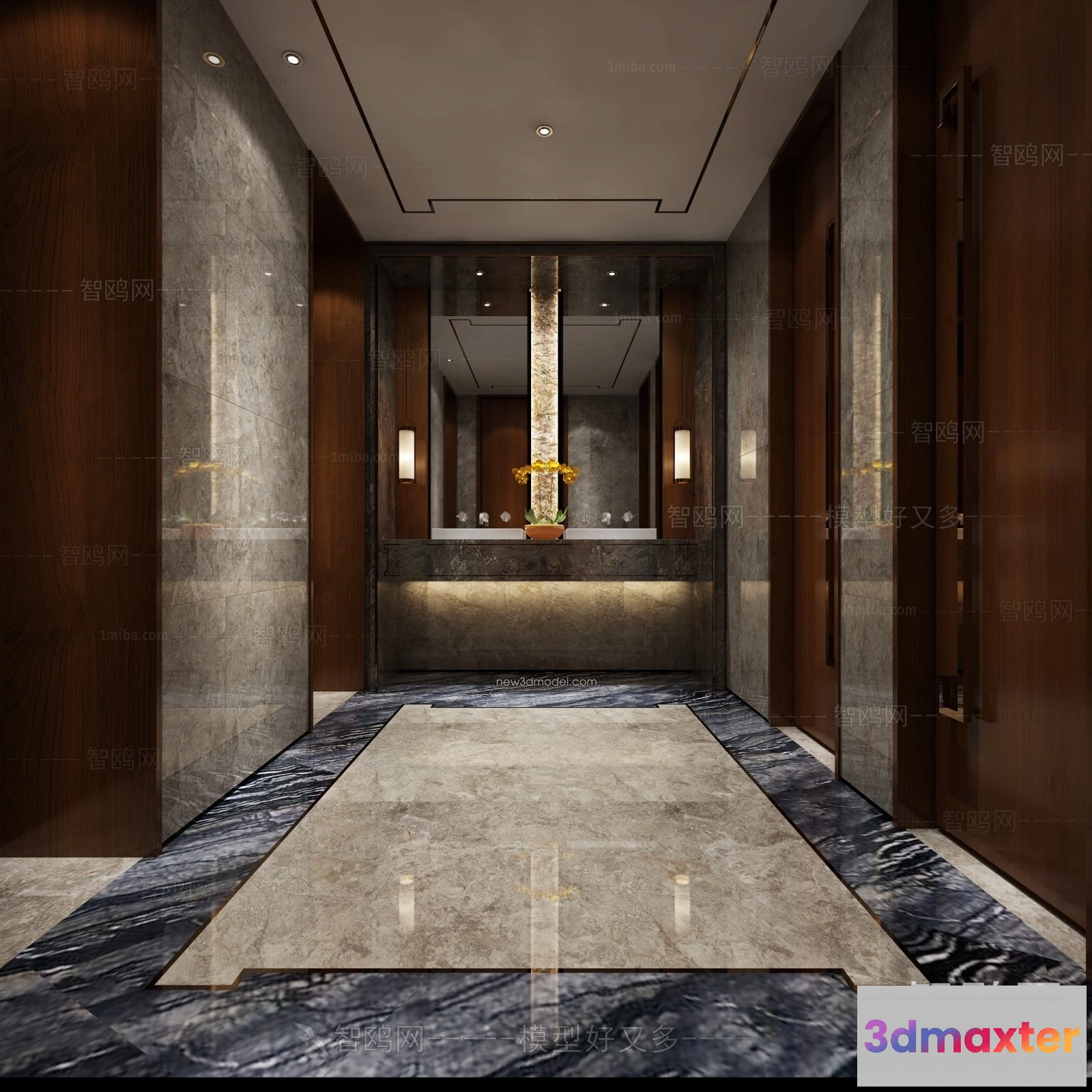 1381524 - Public Toilet - WC - 3D Interior Scene - 3D Models - 049 3D Max