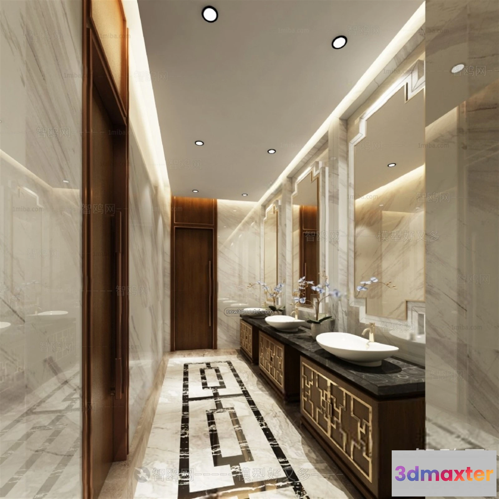 1381710 - Public Toilet - WC - 3D Interior Scene - 3D Models - 052 3D Max