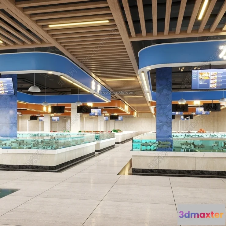 1381736 - Super Market And Shop - 3D Interior Scene - 3D Models - 032 3D Max