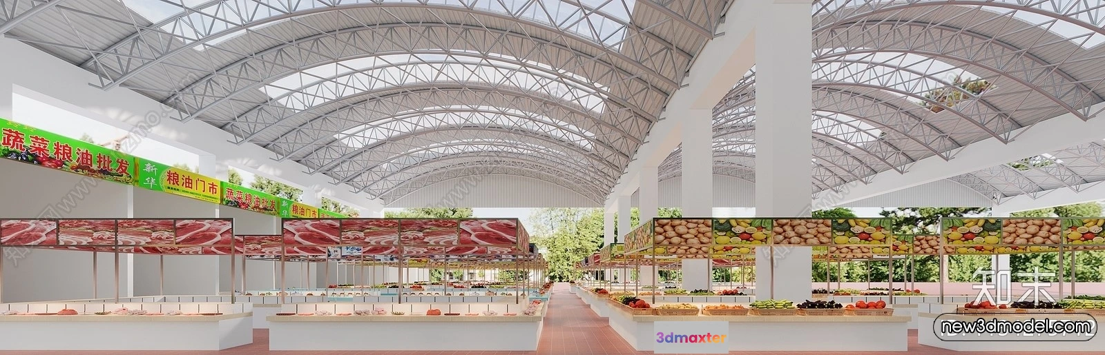 1381802 - Super Market And Shop - 3D Interior Scene - 3D Models - 033 3D Max