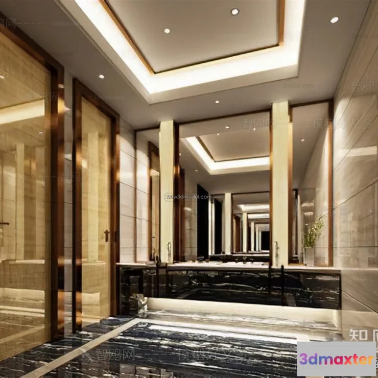 1381843 - Public Toilet - WC - 3D Interior Scene - 3D Models - 054 3D Max