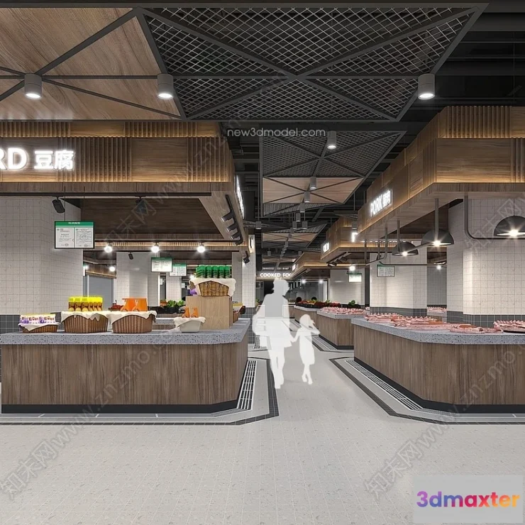 1381879 - Super Market And Shop - 3D Interior Scene - 3D Models - 034 3D Max