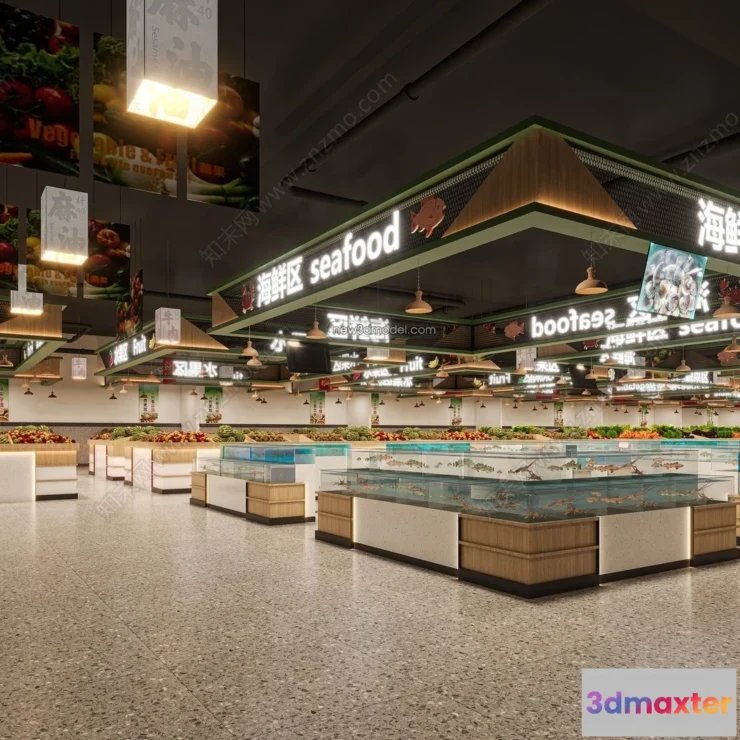 1382071 - Super Market And Shop - 3D Interior Scene - 3D Models - 037 3D Max
