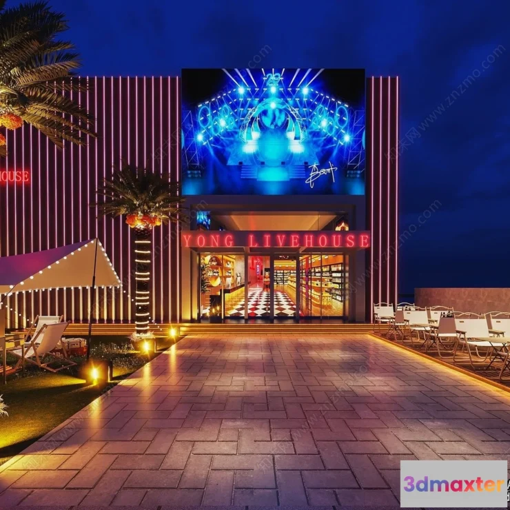 1382124 - Garden Coffee Shop - Fastfood - 3D Models - 039 3D Max