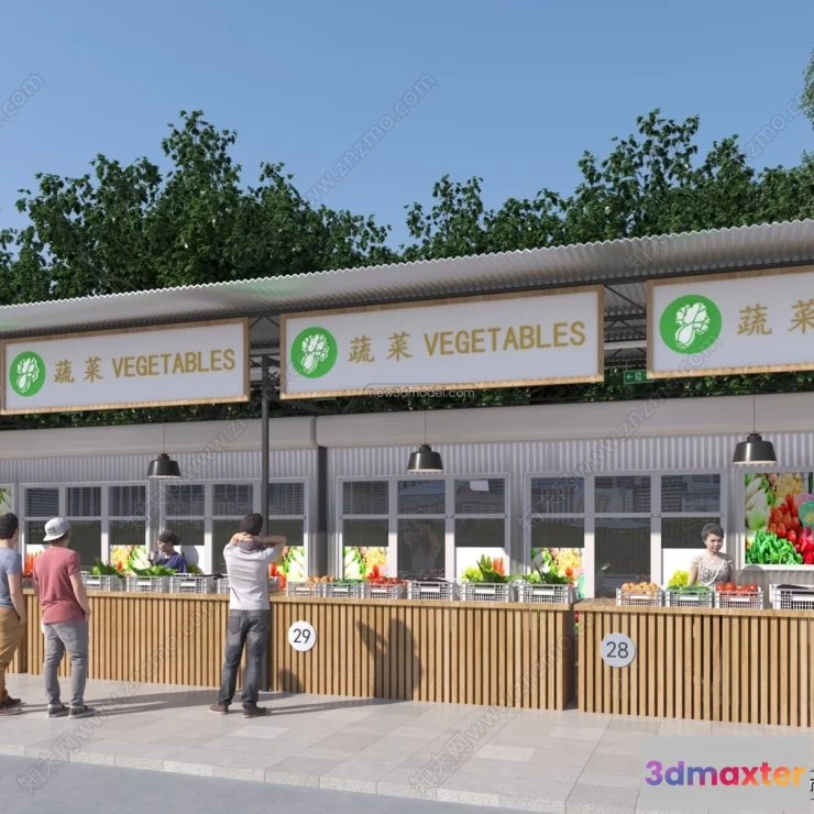 1382135 - Super Market And Shop - 3D Interior Scene - 3D Models - 038 3D Max