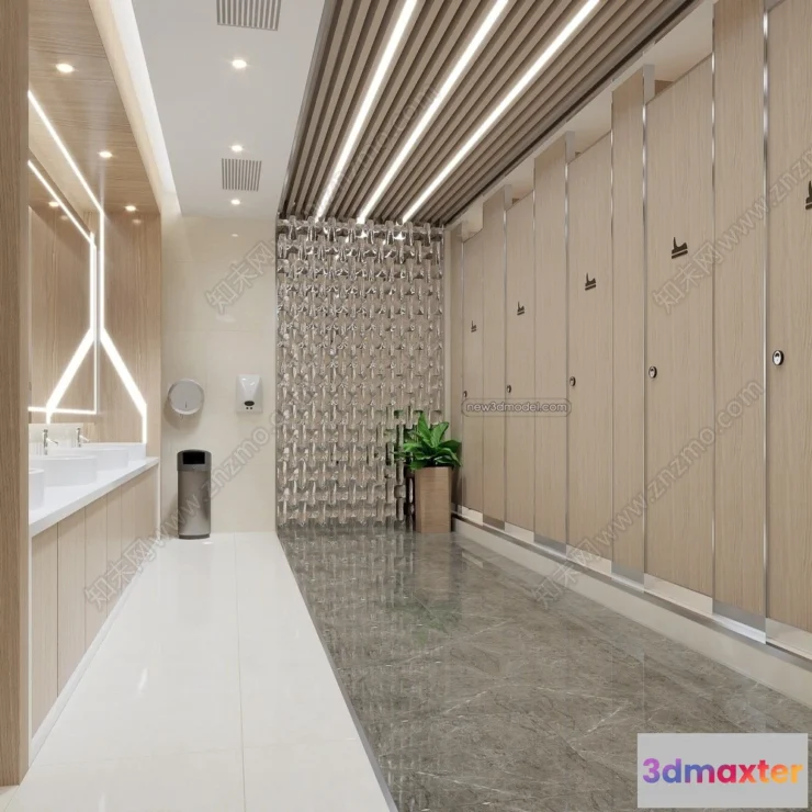 1382359 - Public Toilet - WC - 3D Interior Scene - 3D Models - 062 3D Max