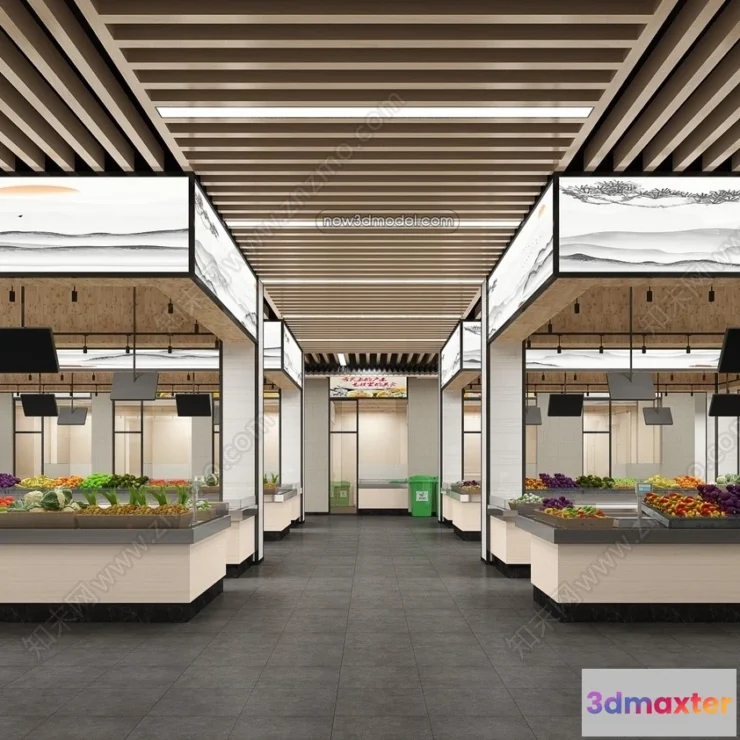 1382388 - Super Market And Shop - 3D Interior Scene - 3D Models - 042 3D Max