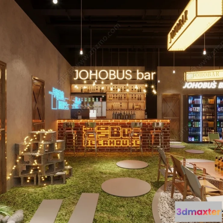 1382444 - Garden Coffee Shop - Fastfood - 3D Models - 044 3D Max