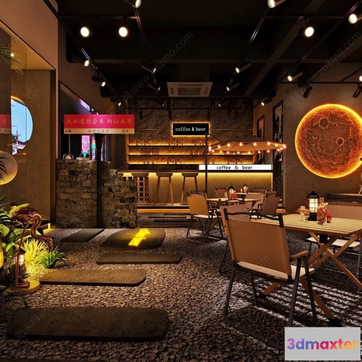 1382579 - Garden Coffee Shop - Fastfood - 3D Models - 046 3D Max