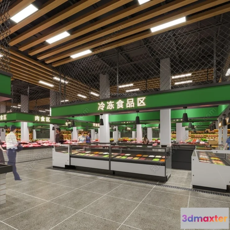 1382585 - Super Market And Shop - 3D Interior Scene - 3D Models - 045 3D Max