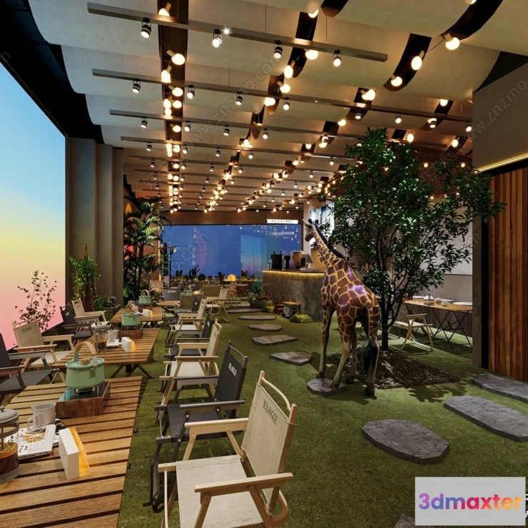 1382637 - Garden Coffee Shop - Fastfood - 3D Models - 047 3D Max