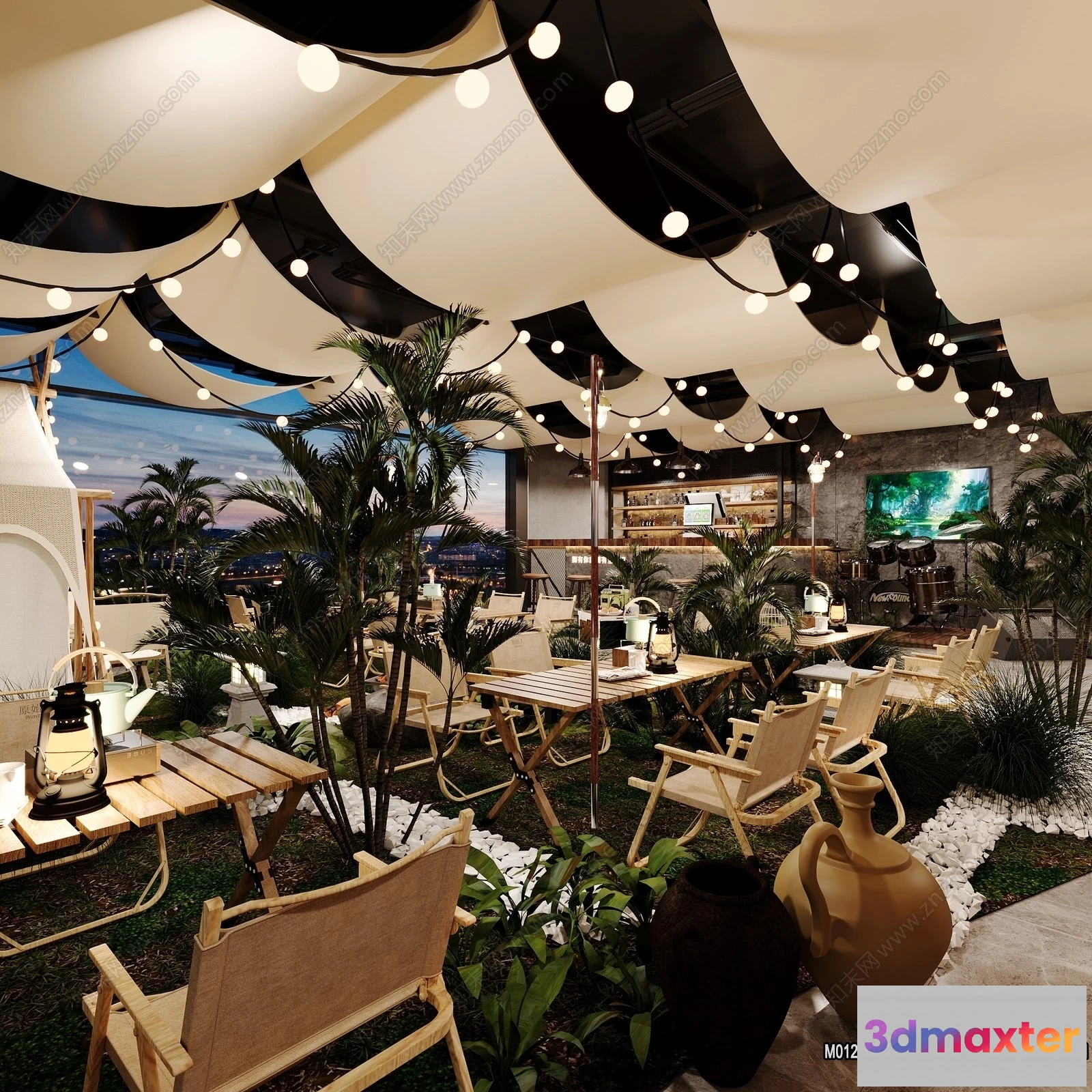 1382765 - Garden Coffee Shop - Fastfood - 3D Models - 049 3D Max