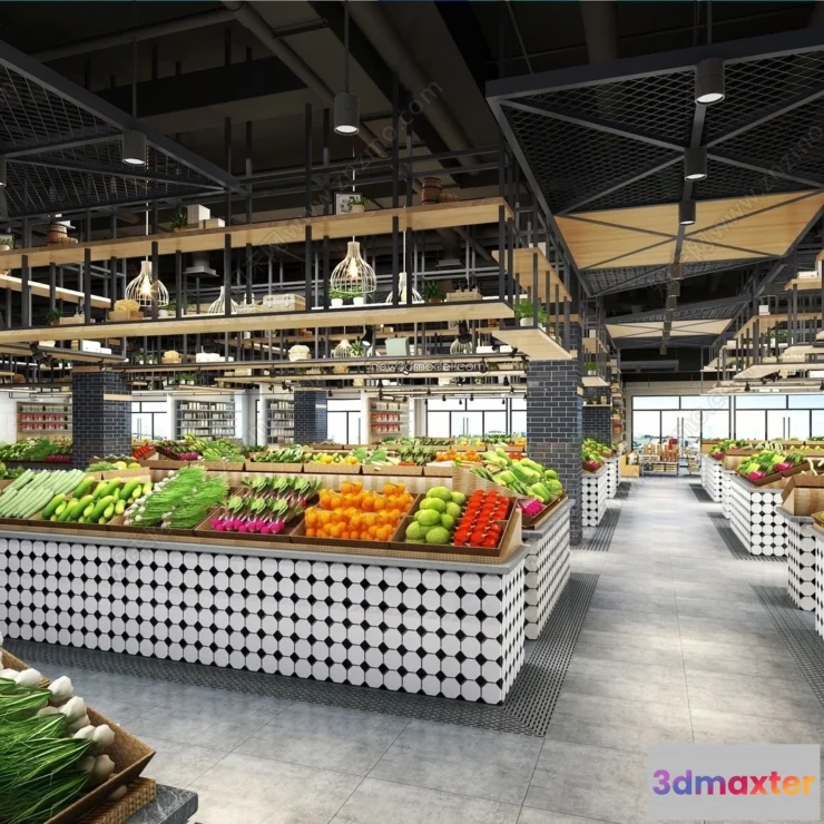 1382783 - Super Market And Shop - 3D Interior Scene - 3D Models - 048 3D Max
