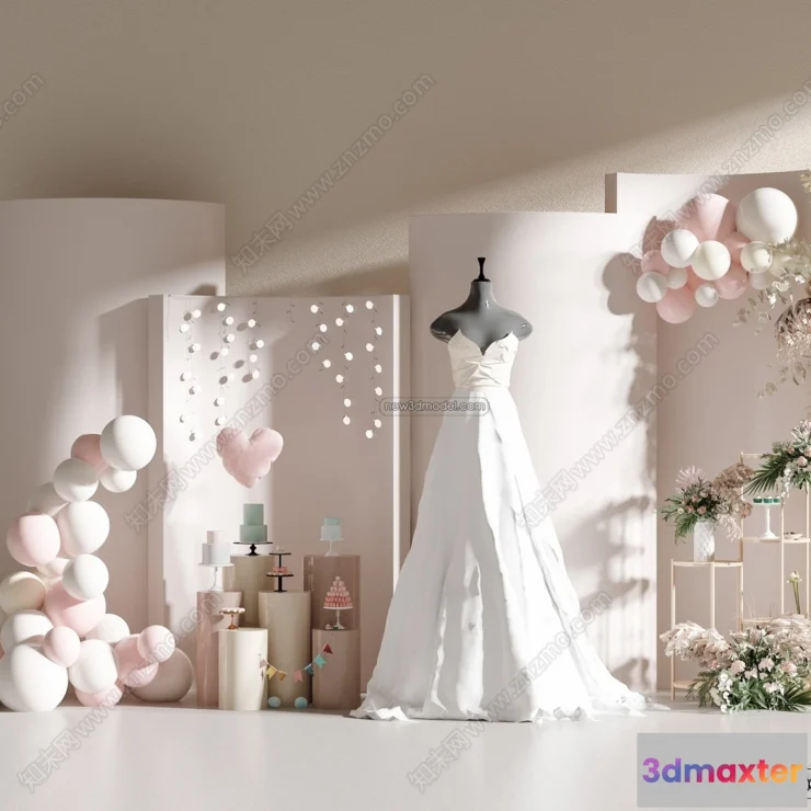 1382817 - Wedding Studio - 3D Interior Scene - 3D Models - 053 3D Max