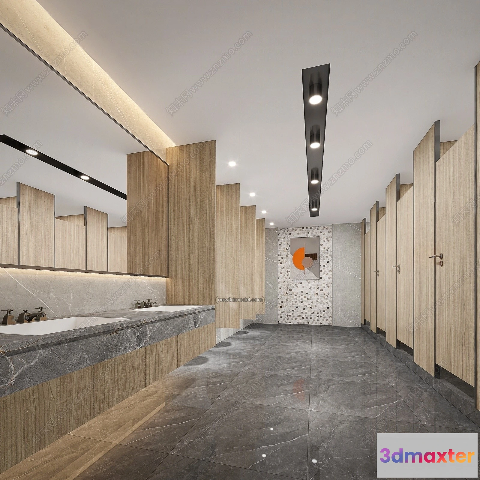 1382831 - Public Toilet - WC - 3D Interior Scene - 3D Models - 069 3D Max