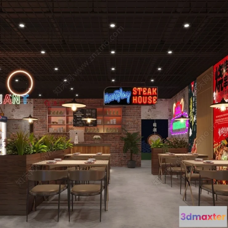 1382896 - Garden Coffee Shop - Fastfood - 3D Models - 051 3D Max