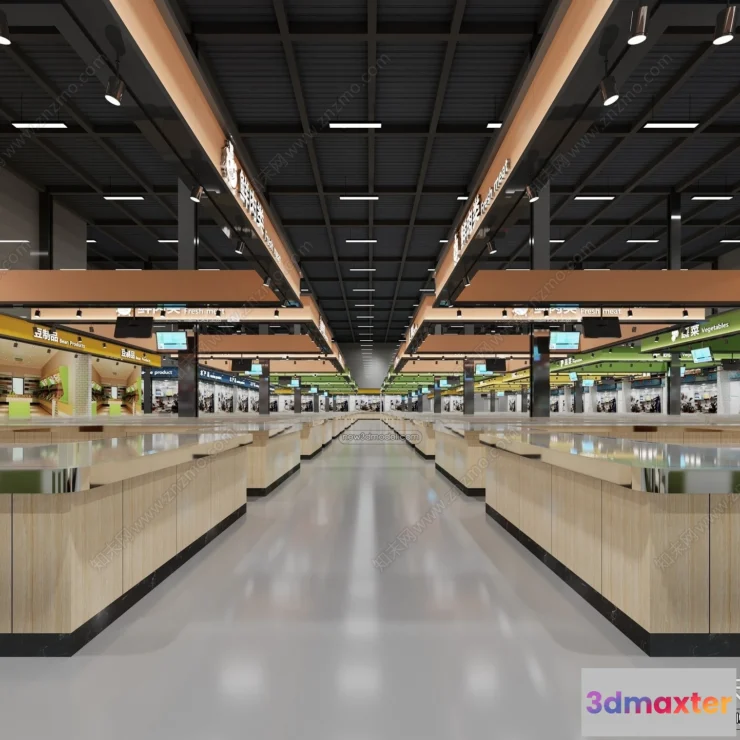 1382916 - Super Market And Shop - 3D Interior Scene - 3D Models - 050 3D Max