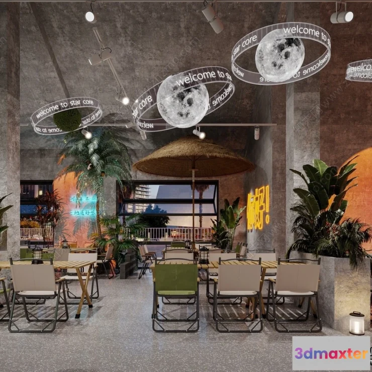 1382966 - Garden Coffee Shop - Fastfood - 3D Models - 052 3D Max