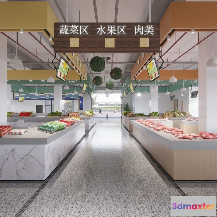 1382984 - Super Market And Shop - 3D Interior Scene - 3D Models - 051 3D Max