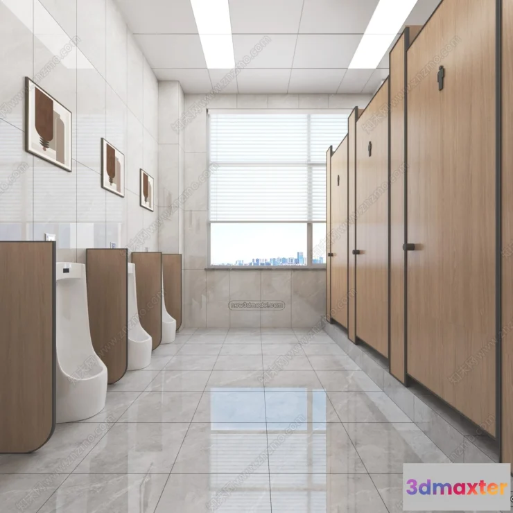 1383051 - Public Toilet - WC - 3D Interior Scene - 3D Models - 072 3D Max