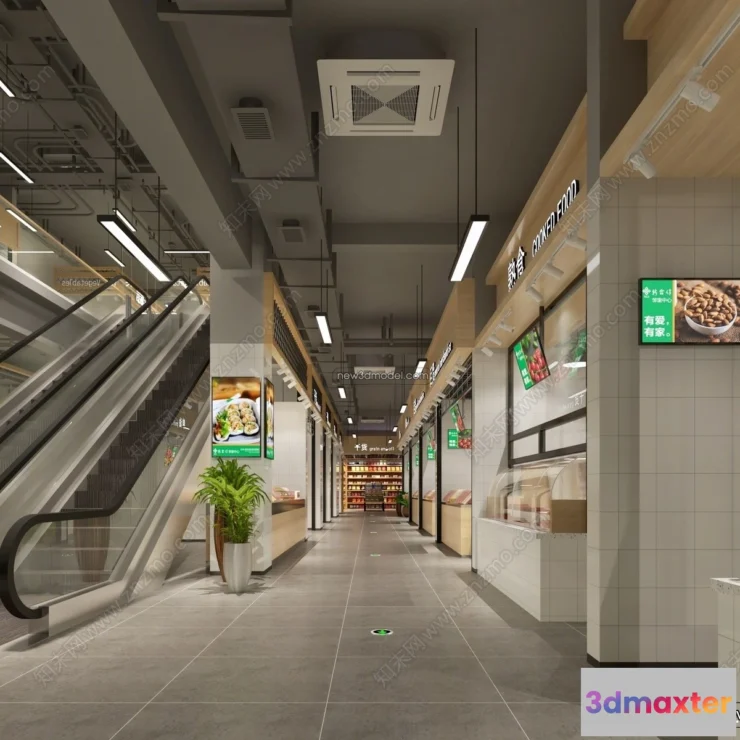 1383125 - Super Market And Shop - 3D Interior Scene - 3D Models - 053 3D Max