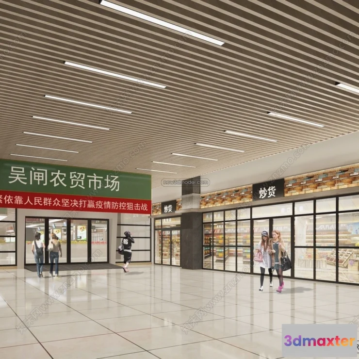 1383200 - Super Market And Shop - 3D Interior Scene - 3D Models - 054 3D Max