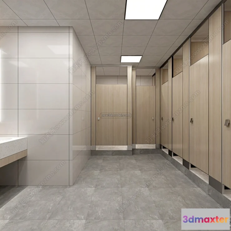 1383263 - Public Toilet - WC - 3D Interior Scene - 3D Models - 075 3D Max