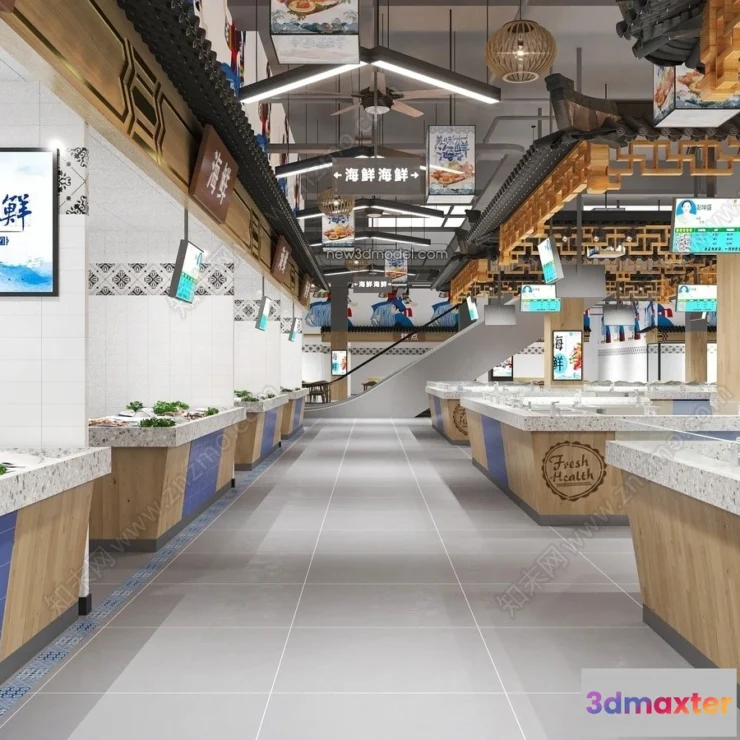 1383273 - Super Market And Shop - 3D Interior Scene - 3D Models - 055 3D Max