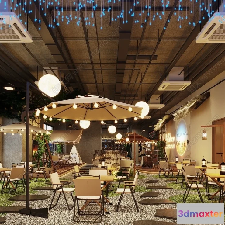 1383364 - Garden Coffee Shop - Fastfood - 3D Models - 058 3D Max