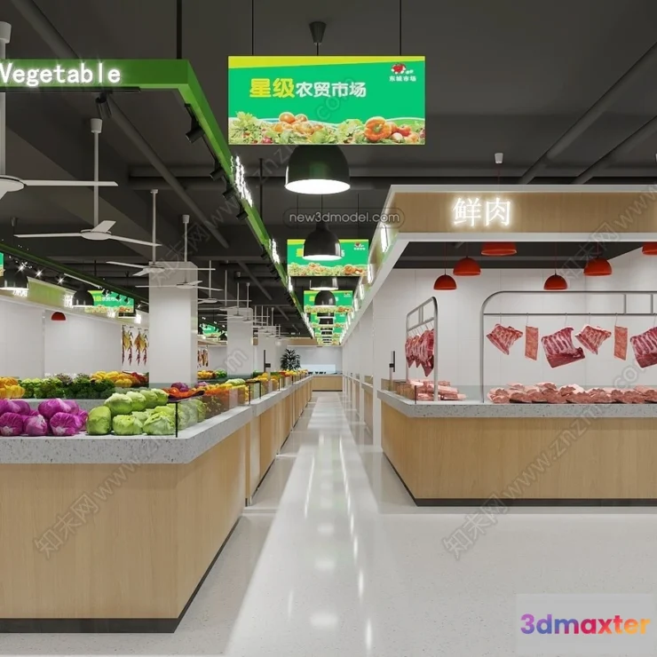 1383395 - Super Market And Shop - 3D Interior Scene - 3D Models - 057 3D Max