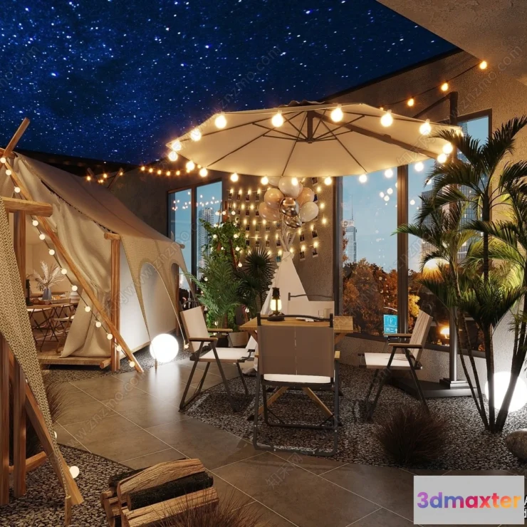 1383411 - Garden Coffee Shop - Fastfood - 3D Models - 059 3D Max