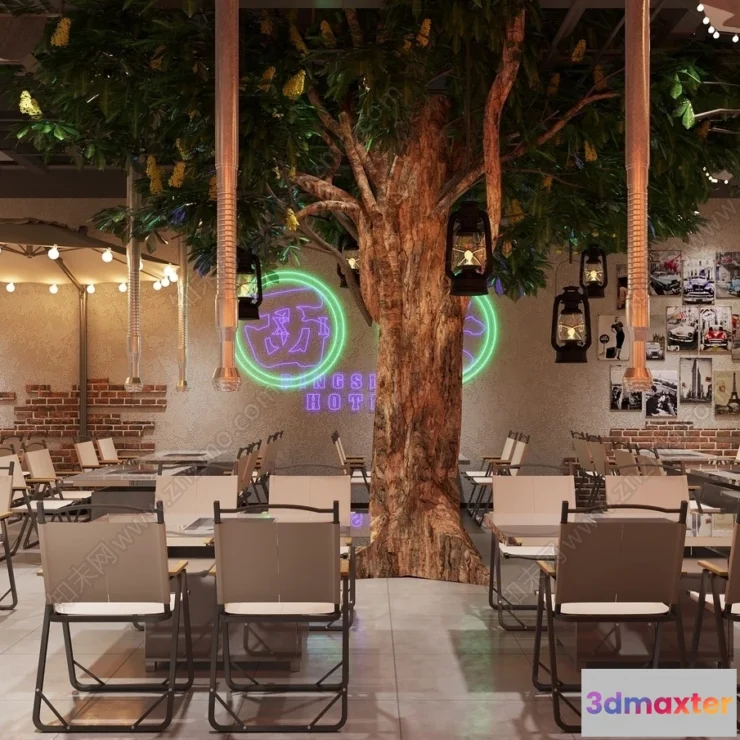 1383468 - Garden Coffee Shop - Fastfood - 3D Models - 060 3D Max