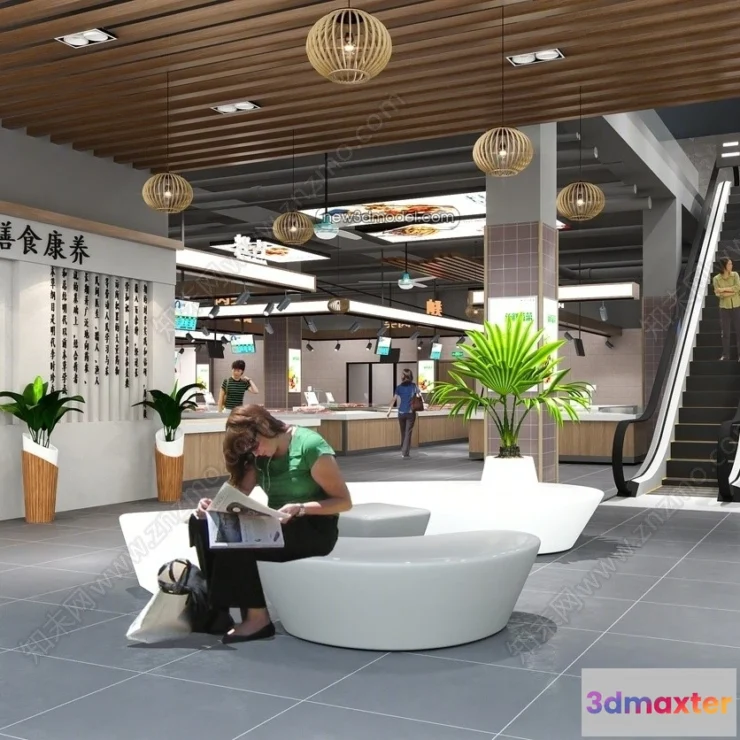 1383657 - Super Market And Shop - 3D Interior Scene - 3D Models - 061 3D Max
