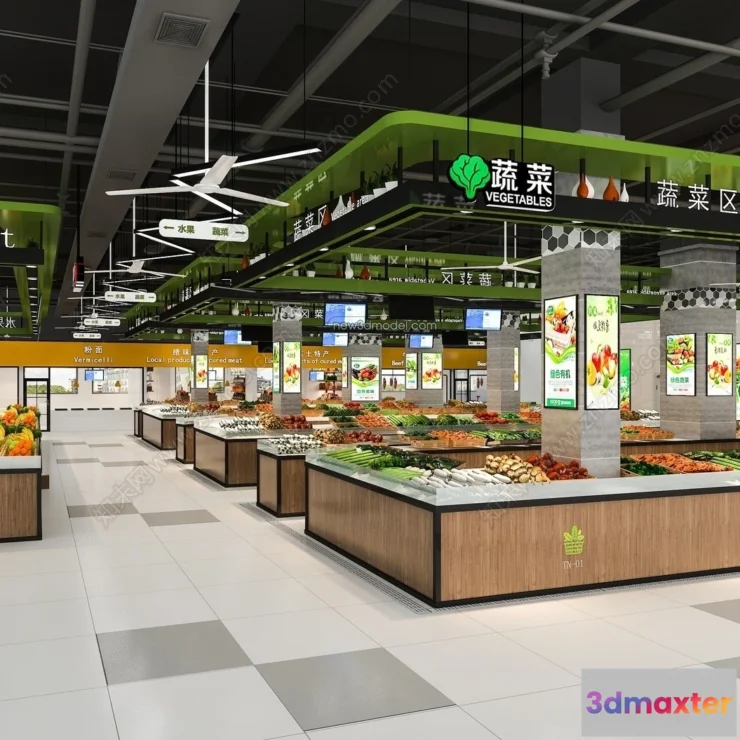 1383712 - Super Market And Shop - 3D Interior Scene - 3D Models - 062 3D Max