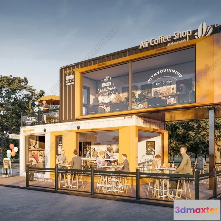 1383939 - Garden Coffee Shop - Fastfood - 3D Models - 067 3D Max