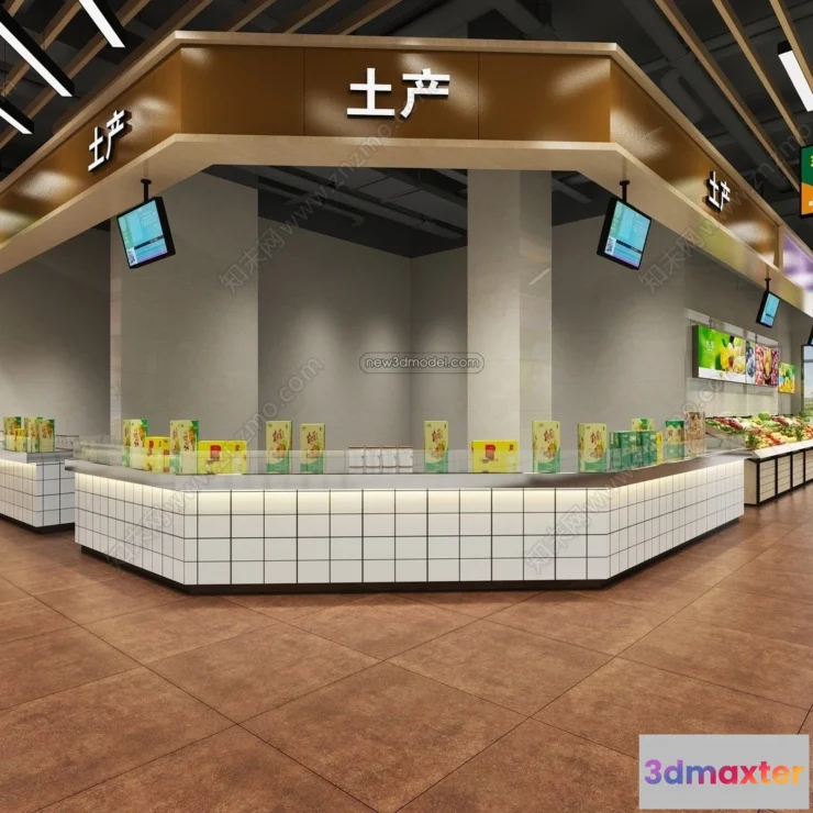 1384059 - Super Market And Shop - 3D Interior Scene - 3D Models - 067 3D Max