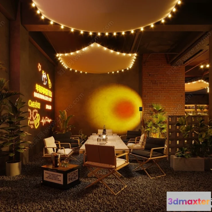 1384068 - Garden Coffee Shop - Fastfood - 3D Models - 069 3D Max