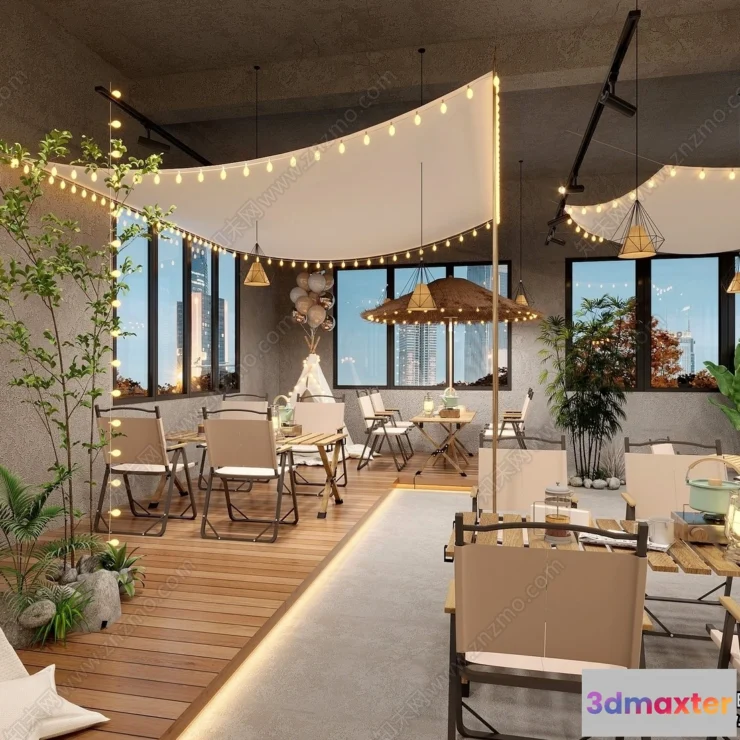 1384133 - Garden Coffee Shop - Fastfood - 3D Models - 070 3D Max