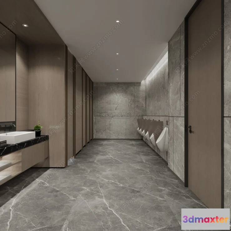 1384157 - Public Toilet - WC - 3D Interior Scene - 3D Models - 089 3D Max