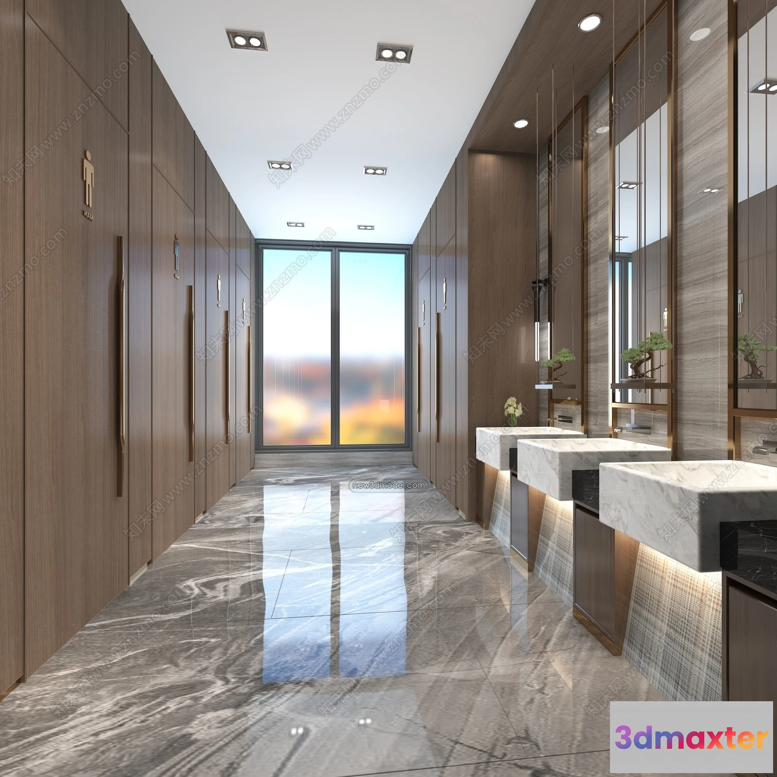 1384285 - Public Toilet - WC - 3D Interior Scene - 3D Models - 091 3D Max