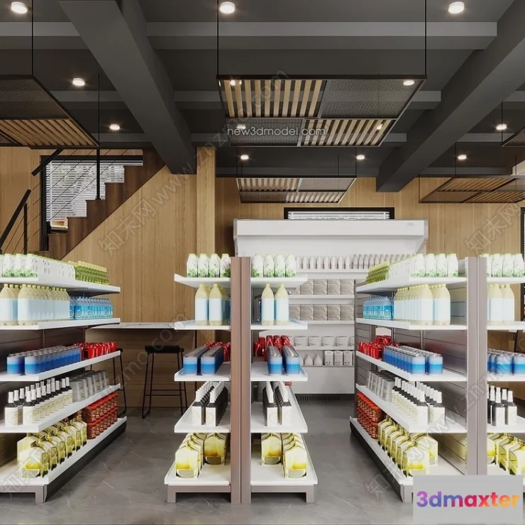 1384320 - Super Market And Shop - 3D Interior Scene - 3D Models - 071 3D Max