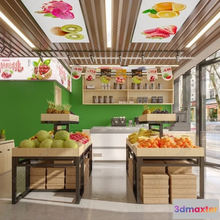 1384378 - Super Market And Shop - 3D Interior Scene - 3D Models - 072 3D Max