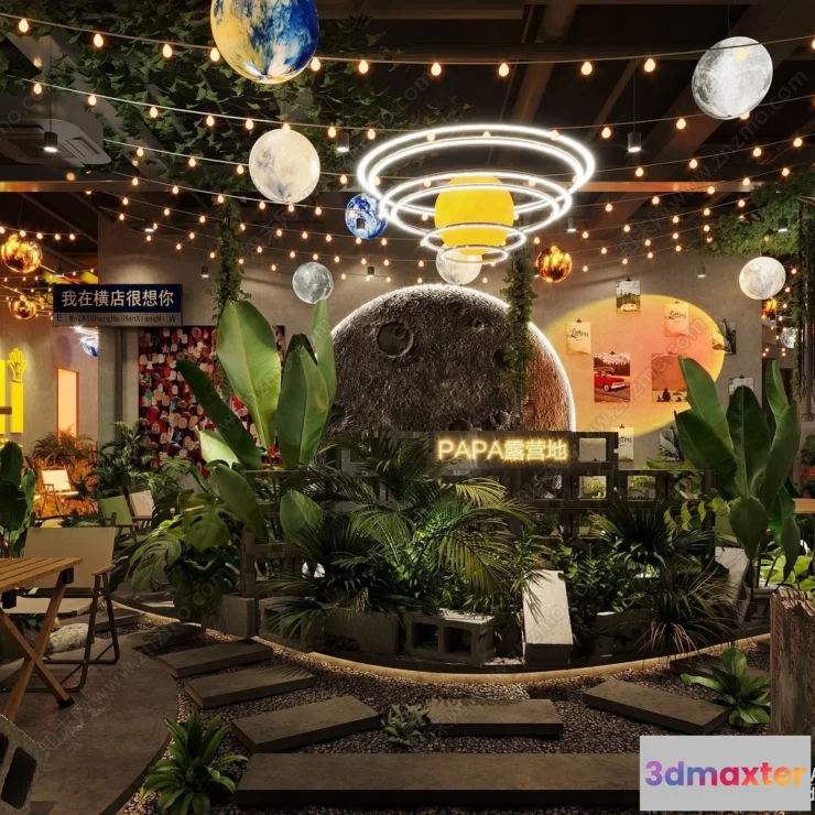 1384409 - Garden Coffee Shop - Fastfood - 3D Models - 074 3D Max